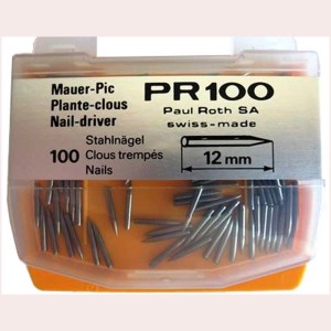 Clous Mauer-Pic, 12mm, lot de 100 pièces pour cloueur PR100.