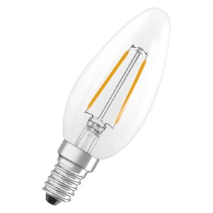 Osram LED-Leuchtmittel E14, Kerzenform, 1W, klar. LED Lampe für dekorative Beleuchtung.
