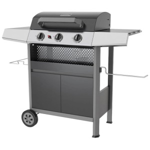 Mr. Grill Barbecue a gas Easy a 3 bruciatori Nero Argento 98 x 113,5 x 50 cm