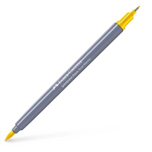 Faber-Castell Goldfaber Aqua Dual Marker, Kadmiumgelb. Stift mit zwei Spitzen.