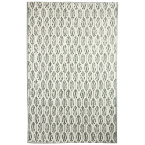Tappeto da esterno Esschert Design con motivo a foglie, 150x242,5 cm. Polipropilene, per uso interno ed esterno.