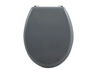 MSV WC-Sitz MDF Dunkelgrau (HxBxT) 45 x 37 x 5,6 cm