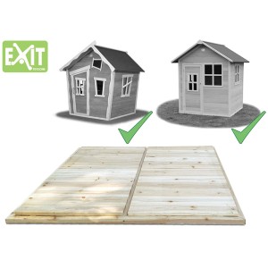 Panneaux de plancher EXIT Loft 100/Crooky 100 pour cabane, avec cadre en bois.