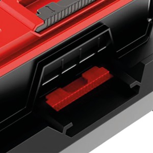 Dettaglio: Einhell E-Case rollbrett, sistema di bloccaggio per valigette portautensili.