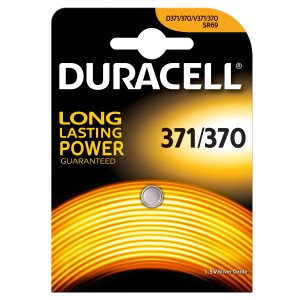 Pila a bottone Duracell 371/370, 1.5 V Silver Oxide per orologi e dispositivi.
