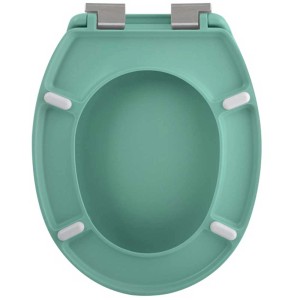 Spirella Neela sedile WC, duroplastico, verde opaco, con chiusura rallentata.