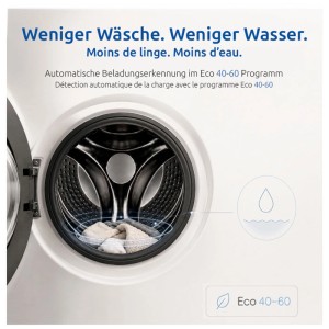 Kibernetik Lave-linge à chargement frontal BEWS518 Basic Edition Blanc 9 kg