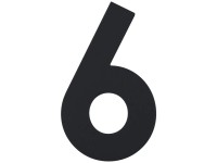 Alpertec Hausnummer Nr. 6 Schwarz