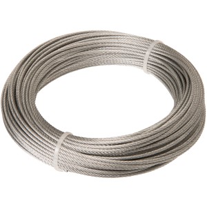 Câble en acier galvanisé Conacord enroulé, diamètre 2 mm, longueur 30 m.