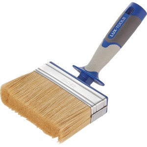 Pennello LUX per dispersioni, 120x30mm, con manico grigio-blu. Ideale per facciate e pareti.