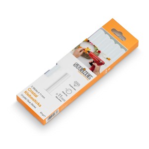 Steinel stick di colla a caldo Cristal, 11 mm, 5 pezzi in confezione richiudibile.