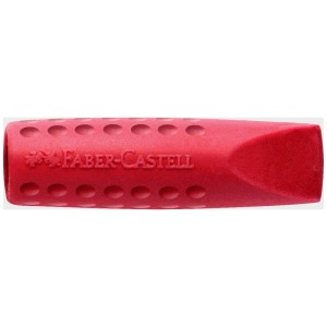 Faber-Castell Grip 2001 Radierkappe, rot, für Stifte. Radierer als Stiftverlängerung/Spitzenschutz.