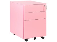 Beliani Armadio ufficio Cami metallo Rosa (HxLxP) 60 x 39 x 50 cm