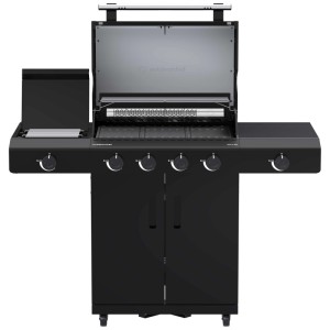 Outdoorchef Grillstation Heat C-435 RB, acciaio, nero, con 4 bruciatori e mobiletto.