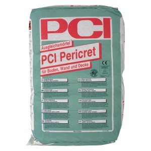 Sac de mortier d'égalisation PCI Pericret 25 kg pour murs, sols et plafonds.