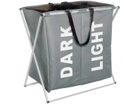 Wenko Wäschesammler Duo Grau 120 l