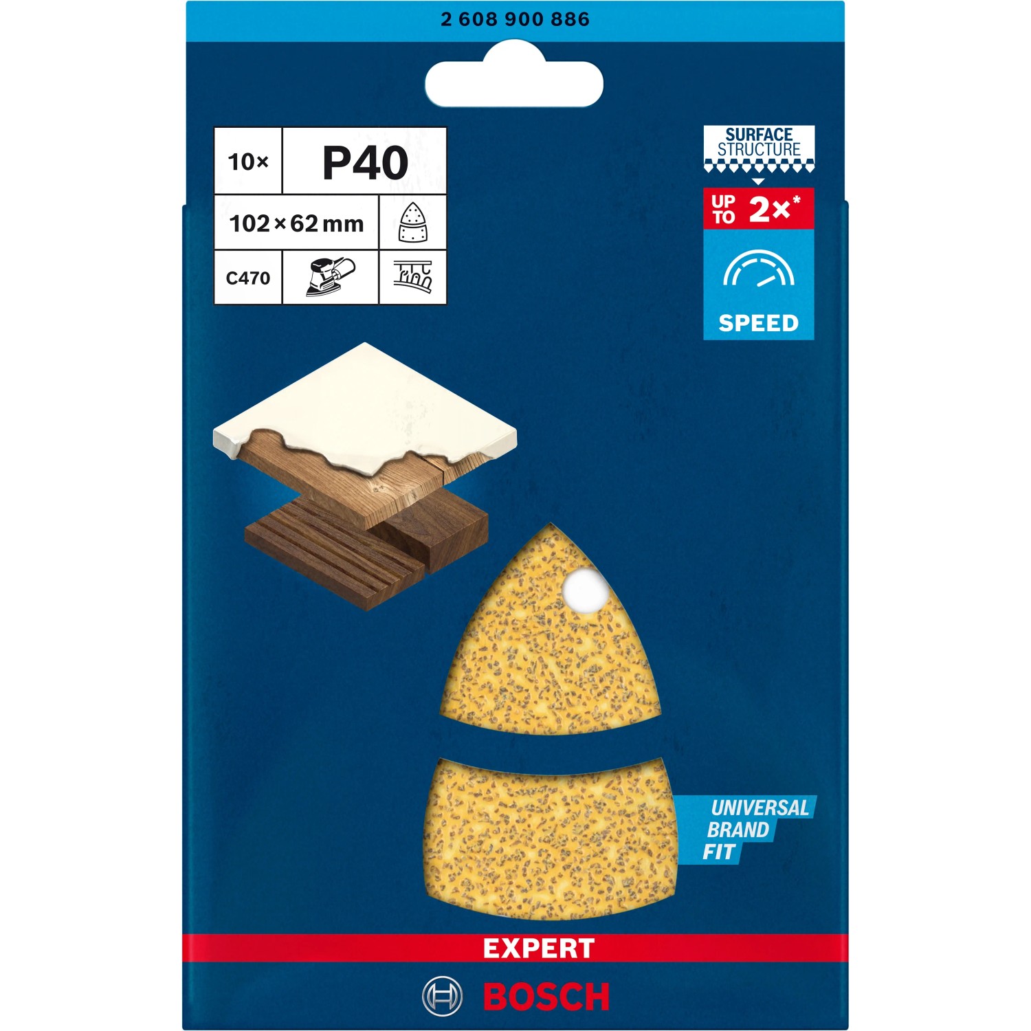 Bosch Expert Schleifpapier für Multischleifer C470 G40 / 102 x 62 mm ...