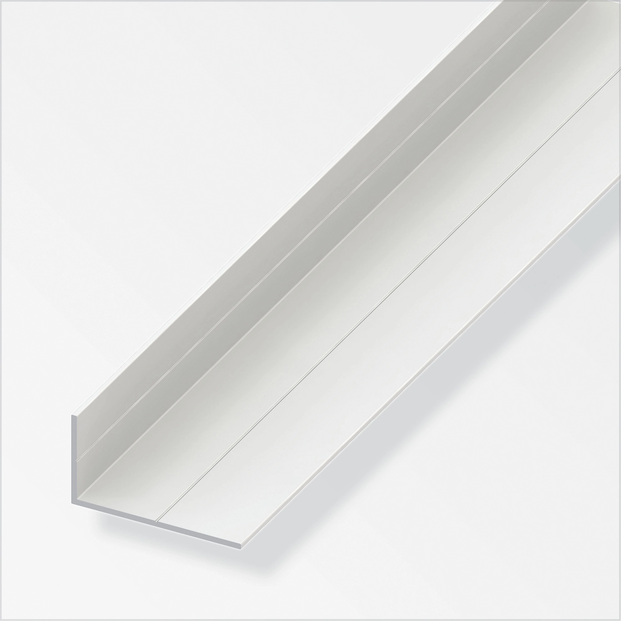 Combitech profilo angolare asimmetrico in PVC Bianco 19,5 x 35,5 mm x 1 m