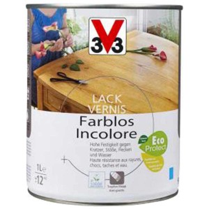 Barattolo di vernice trasparente opaca, incolore, 250 ml. Adatto per legno, ad es. mobili e porte.