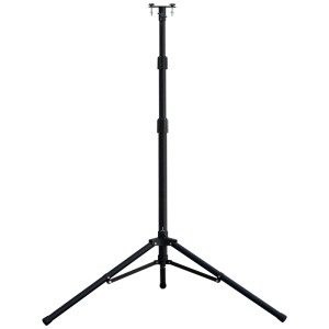 Stativo telescopico nero Steffen Worklight in alluminio per faretti LED da cantiere.