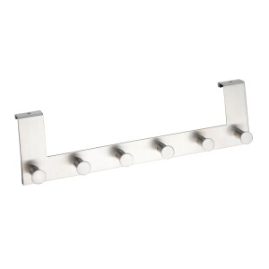 Wenko appendiabiti da porta Celano con 6 ganci in acciaio inox.