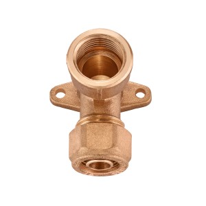 Bride murale Diaqua PEX 16 x 1/2IG en laiton pour tubes multicouches.