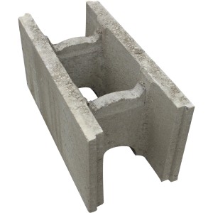 Pierre de coffrage/pierre de parement grise (50x25x24 cm) pour murs, soutènements et fondations.