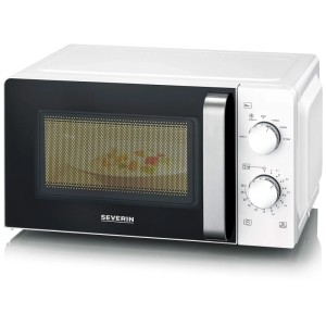Microonde Severin MW7885-CH, 17L, acciaio inox/bianco-nero. Microonde compatto con piatto girevole.