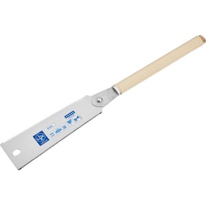 LUX Scie japonaise Ryoba Professional 250 mm à denture double et manche en bambou.