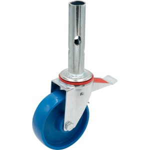 Set di ruote Krause ClimTec, 4 pezzi, ruote da 125 mm per ponteggi, con freno.
