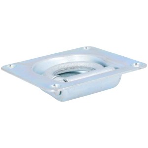 Cartrend occhiello di ancoraggio con anello, 600 kg, zincato, per fissaggio carico rimorchio.