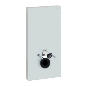 Geberit Monolith modulo sanitario per WC sospeso, vetro bianco, 101 cm. Elemento per cartongesso per WC.