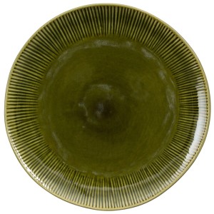 Piatto piano verde Nusa di Mica Decorations, Ø 27,5 cm, stoviglie per una tavola elegante.