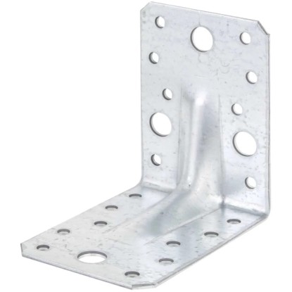 Équerre renforcée acier galvanisée Sendzimir (HxlxP) 90 x 65 x 90 mm