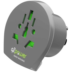 Q2 Power Welt-Adapter USA, Zwischenstecker für US-Stecker Standard Typ B.