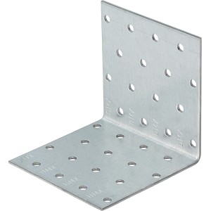 Équerre d'angle galvanisée 80x80x80 mm pour constructions en bois.