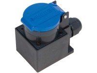 Steffen Aufputz-Steckdose T13 / IP55 Kunststoff Blau-Anthrazit