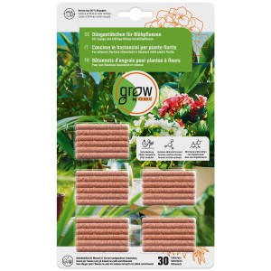GROW by OBI bastoncini fertilizzanti per piante fiorite, 30 pezzi nella confezione.