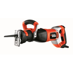 Scie sabre Black+Decker RS1050EK avec poignée et lame réglables. Idéale pour les travaux de scie sauteuse.