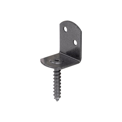 Flechtzaunhalter L-Form Schwarzdiamant 83 / 32 x 30 x 38 mm