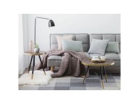 Table d'appoint Beliani Ramona MDF Marron Ø 44 cm / H 55 cm