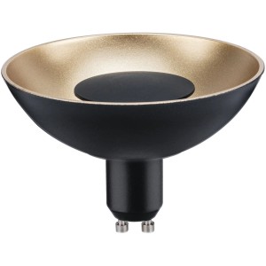 Lampadina LED Paulmann GU10, 4.9W, bianco caldo, nero/oro, dimmerabile. Lampadina per spazi abitativi.