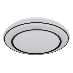 Plafonnier LED Globo Logan, métal blanc, 390x70 mm. Lampe moderne pour intérieurs.