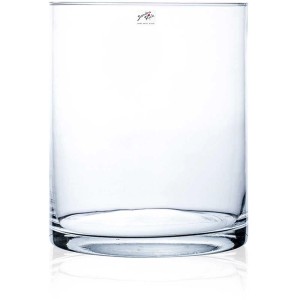 Vaso in vetro trasparente Sandra Rich Cyli, Ø 25 cm, altezza 30 cm. Vaso decorativo per fiori e decorazioni da tavolo.