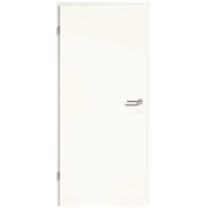Porta interna GetaDoor CPL Arctic White, DIN sinistra, con set maniglia.
