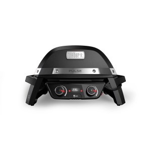 Weber Pulse 2000 Black barbecue elettrico con display digitale della temperatura.