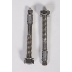 Lot de 2 ancrages lourds en acier inoxydable V4A pour le montage de rampes et de planchers.