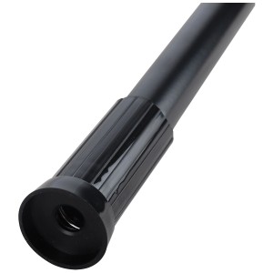 Barre de douche noire MSV Brilliant, extensible de 110 à 200 cm.