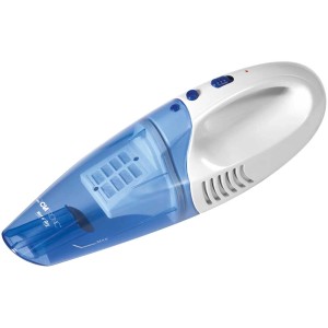 Aspirateur eau et poussière sans fil Clatronic AKS 828, aspirateur à main compact blanc/bleu.