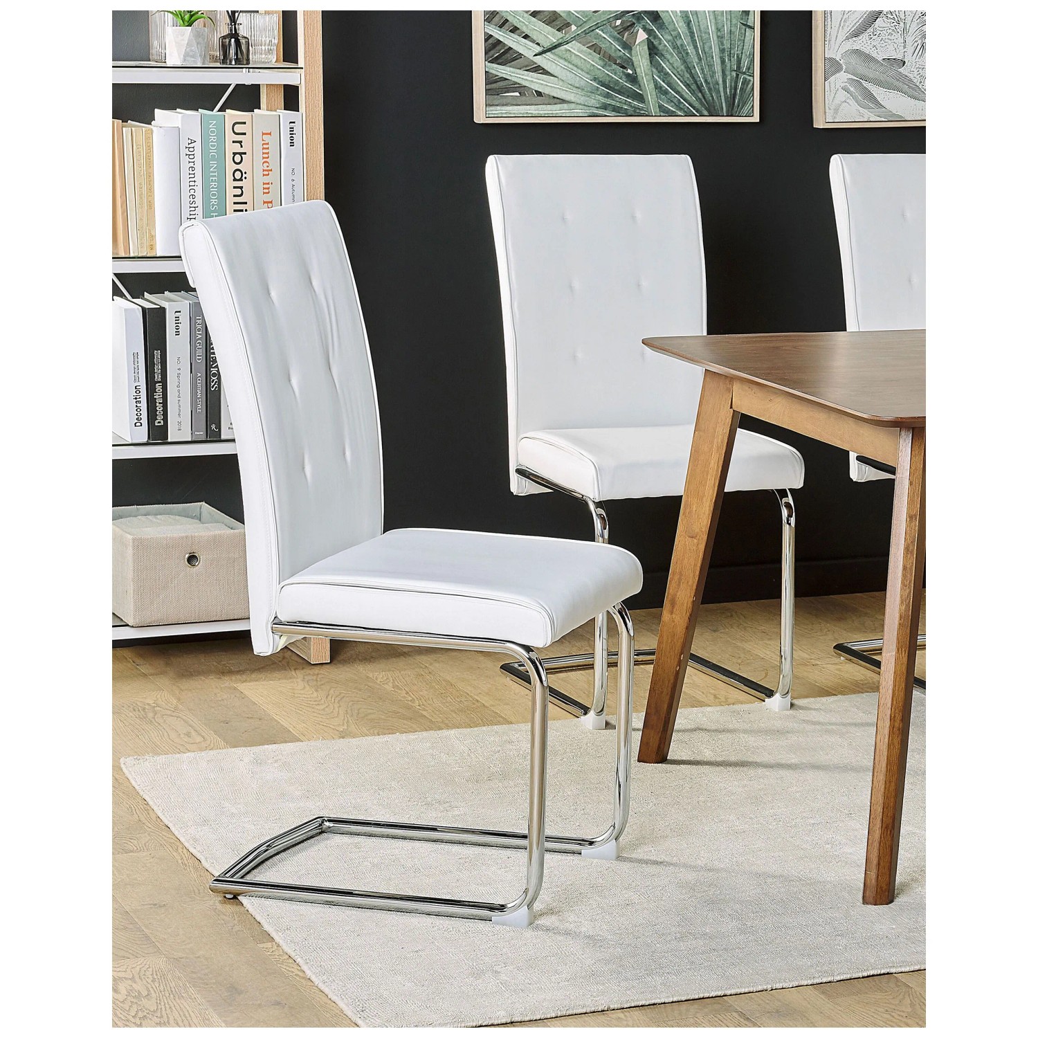 Beliani Esszimmerstuhl-Set Rovard Kunstleder Weiss 2 Stk. kaufen bei OBI